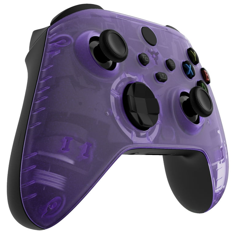 Xbox - pjx6 eXtremeRate Clear Atomic Purple Replacement Faceplate Front