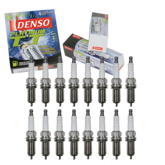 16 pc DENSO Platinum TT Spark Plugs compatible with Dodge Ram 1500 4.7L V8 2010