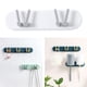 thumbnail image 5 of Worallymy Soporte para cepillos de dientes gancho para baño estante de almacenamiento montado en la pared soporte para cepillos colgantes 2 ganchos color blanco Worallymy JD735815567, 5 of 7