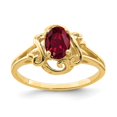 thumbnail image 1 of 14K Yellow Gold 7x5mm Oval Created Ruby ring, 1 of 1