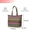 thumbnail image 4 of Purple Boho Tribal Birds and Meanders Pattern Travel Tote Bags for Women Carry On,Large Weekender Bags for Women Travel,Multi Functional Duffle Bag for Work,Shopping,Sports, 4 of 5