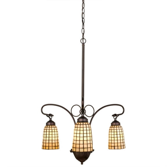 Meyda Tiffany 74059 Terra Bone 3 Light 20-1/2" Wide Chandelier - MultiColor
