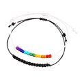 thumbnail image 1 of Juego de 2 pulseras de arcoíris con diseño de orgullo LGBT, pulseras de cuentas con diseño de orgullo gay para mujer, pulseras de la amistad, 1 of 6