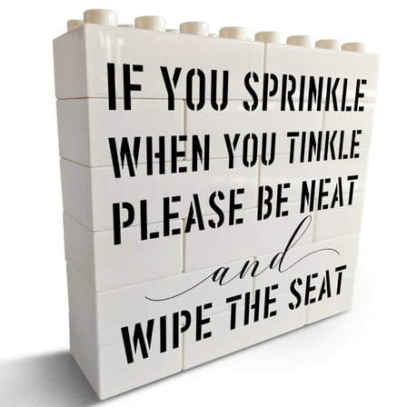 Desk Sign 4.7x5 Inch Bathroom Decor Home Office Decor Bathroom Signs Half Bathroom Decorative Plaque Sign Restroom Accessories Desk Decorations Toilet Sign Plaque For Wall Shelf Table Washroom