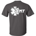 thumbnail image 4 of Fair Game Star of Life EMT T-Shirt Emergency Medical Technician-Charcoal-L, 4 of 5