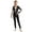 Black, variant on Kids Girls Gymnastic Leotard Full Length One Piece Jumpsuit Catsuit Long Sleeve Dance Unitard Navy Blue 16