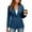 #0415-Blue, variant on Women’s Solid Color Long Sleeve Cardigan Blazer with Pockets Lightweight Casual Jacket for Spring Summer