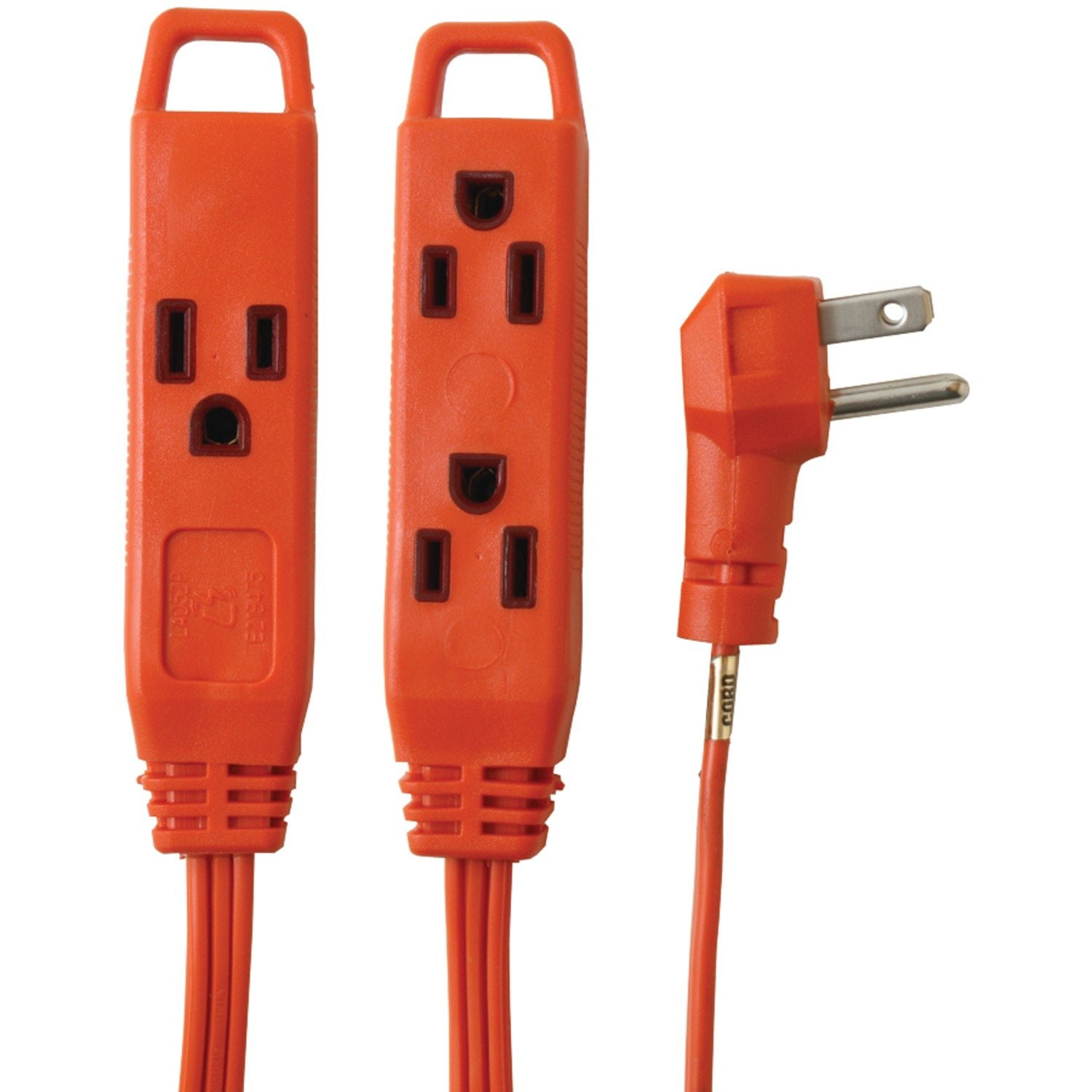 Axis 45516 3Outlet Indoor Extension Cord, 8', Orange