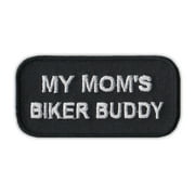Patch, Embroidered, My Mom's Biker Buddy For Child, 3" x 1.5"
