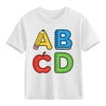 thumbnail image 4 of Boys ABC T-Shirt | Educational Back to School Graphic Tee for Kids | 100% Cotton Short Sleeve, White, Sizes 3-10 Years,Size 3 T, 4 of 9