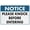 Warning Sign 4, variant on Notice Please Knock Before Entering Sign For House 8"x12" Yard Sign, Premium Aluminum, Sun-Proof, Rust-Free