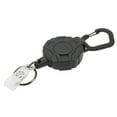thumbnail image 3 of Retractable Key , Stainless Steel Wire Plastic Keychain Carabiner Wide Application Portable 2Pcs High Elasticity  For Outdoor, 3 of 8