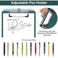 thumbnail image 3 of HearthHarmony Small Clipboard with Storage, A5 Clipboards with Pen Holder, Half Letter Clip Boards 6x9 Mini Plastic Clipboard with Low Profile Clip for Classroom, School, Office Supplies (Emerald), 3 of 16