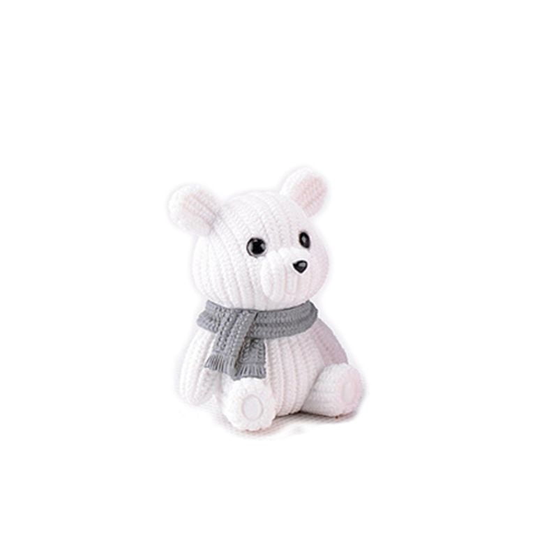 Home decor accessories Cute plastic teddy bear miniature animal garden figurines