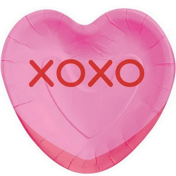 Partypro 343143 Candy Heart Shaped Dessert Plate