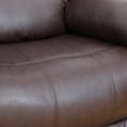 thumbnail image 4 of Brown Semi PU & PVC Unit Sofa - Classic Living Room Home Seating, 4 of 18