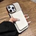 thumbnail image 3 of For iPhone 16 Magnetic Clashing Colors Phone Case,Compatible with Mag-Safe,Leather Edging Anti-crash Designing,Metal Button,Shockproof Rugged Ultra Slim Phone Case Cover,Cyan, 3 of 8
