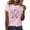 Light pink(Printed), variant on Breast Cancer Shirts for Women Breast Cancer Awareness Printed T-Shirt Short Sleeve Top