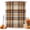 Blue, Brown, Beige, variant on Orange Green Checked Shower Curtains for Bathroom, Fall Thanksgiving Buffalo Plaid Waterproof Fabric Shower Curtain, Decorative Bathroom Curtain for Bathtub, 36"x72", No Hooks Included