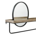 thumbnail image 6 of Linon Lila Center Mirror Wood and Metal Wall Shelf in Black, 6 of 17