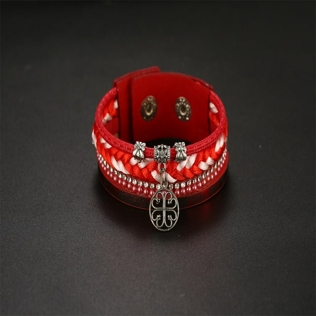 Pulsera de mujer, pulsera con colgante de flor de moda, brazalete para mujer, pulsera con colgante de flor, artesanía excepcional