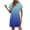 Blue B, variant on LOVZFMLL Summer Dresses for Women Casual Loose T-Shirt Shift Dress V Neck Cap Short Sleeve Solid Basic Daily Outfits Wine S