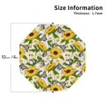 thumbnail image 2 of Honeii Sunflowers And Butterflies Print Leather Coaster Set of 4, Ideal for Safeguarding Your Furniture from Drinks Spills and Effortless Cleanup-Octagon, 2 of 6