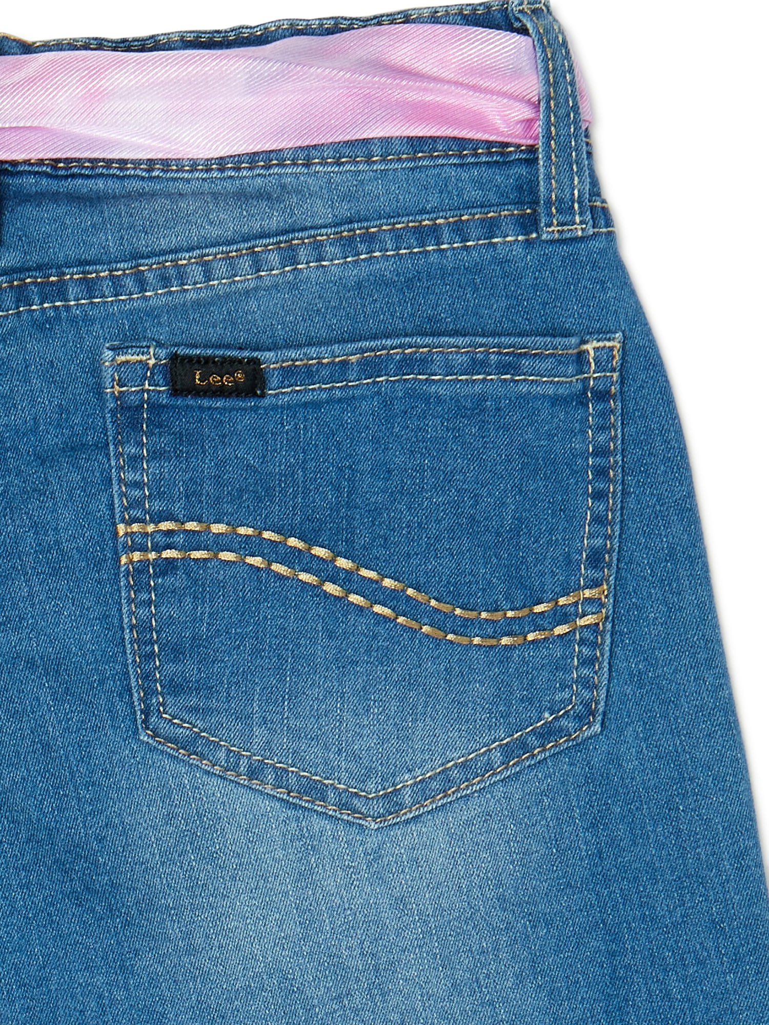 Lee Girls 4-16 Scarf Belted Mid Length Denim Shorts