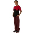 thumbnail image 4 of Vibes Big Boys Fleece Cargo Sweatpants Burgundy Male Size X-Large, 4 of 5