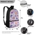 thumbnail image 3 of Uorisanigo 4pcs Purple Butterfly Mandala Backpack Set with Lunch Bag Pencil Case Pen Case Water Bottle Holder, 17″ Sport Bookbag Travel Back Pack for Elementary Middle School Kids Teens, 3 of 7