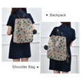 thumbnail image 6 of FORMRS Women's Travel Backpack Purse Anti-Theft Hidden Pockets Casual Shoulder Bag, Gray Acorns Pattern, 6 of 7