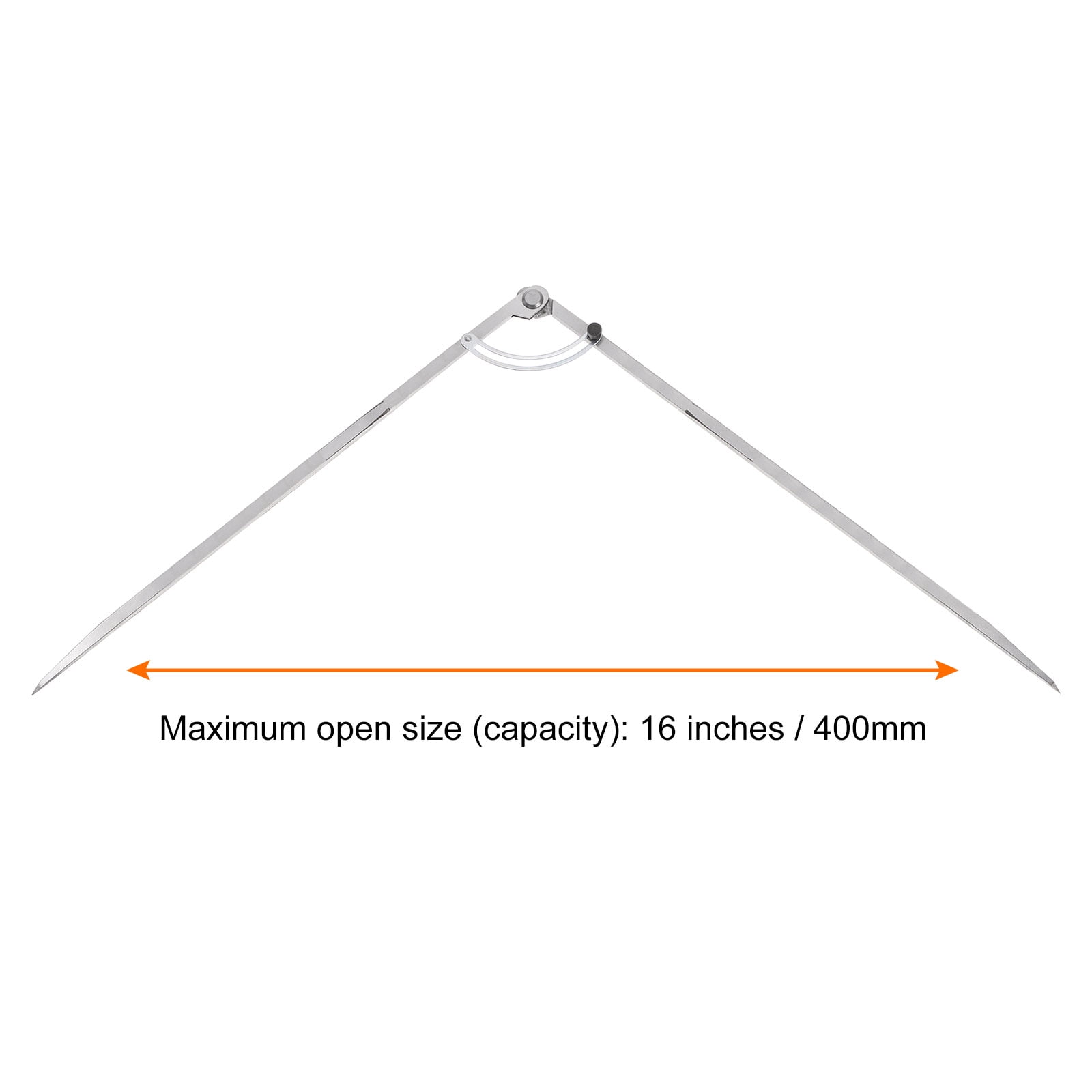 Uxcell Wing Divider Compass 16 Inch 400mm Adjustable Lockable Compass for Geometry Drawing