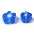 thumbnail image 3 of 200pcs Glass Beads Flower Royal Blue 4~6x4~6x2~3mm Hole: 1mm Blue, 3 of 3