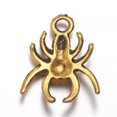 thumbnail image 2 of U8MO 10 Spider Charms Antique Gold Tone Arachnid Halloween Pendants Findings, 2 of 3