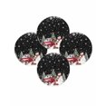 thumbnail image 7 of 15 Inch Round Placemats Set of 4, Black Christmas Snowman Non Slip Heat Insulation PP Table Mats, Xmas Truck Tree Snowflake Washable Place Mats for Kitchen Dining Party Table Decor, 7 of 7