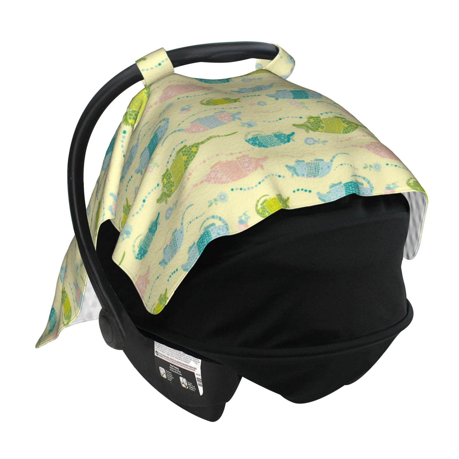 Car Seat Cover Baby - Armadillo Floral Breathable Infant Car Seat Cover for Baby Carseat, Lightweight Comfort Baby Essentials Must Haves Newborn Stuff for Girl Boy