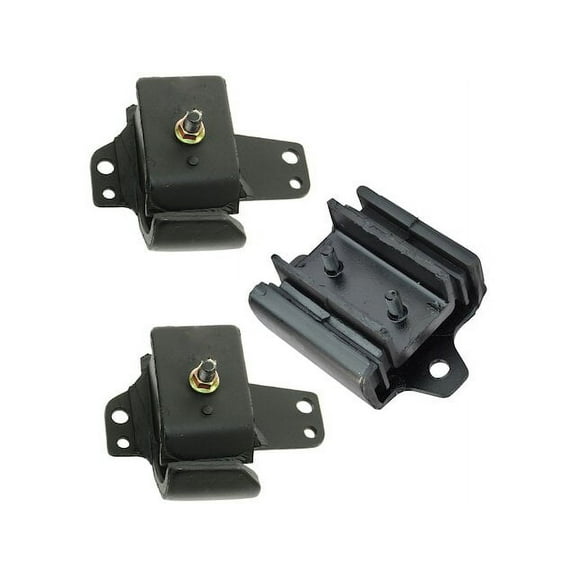 Engine Mount and Transmission Mount Kit 3 Piece - Compatible with 1986 - 1994 Nissan D21 2.4L 4-Cylinder 1987 1988 1989 1990 1991 1992 1993