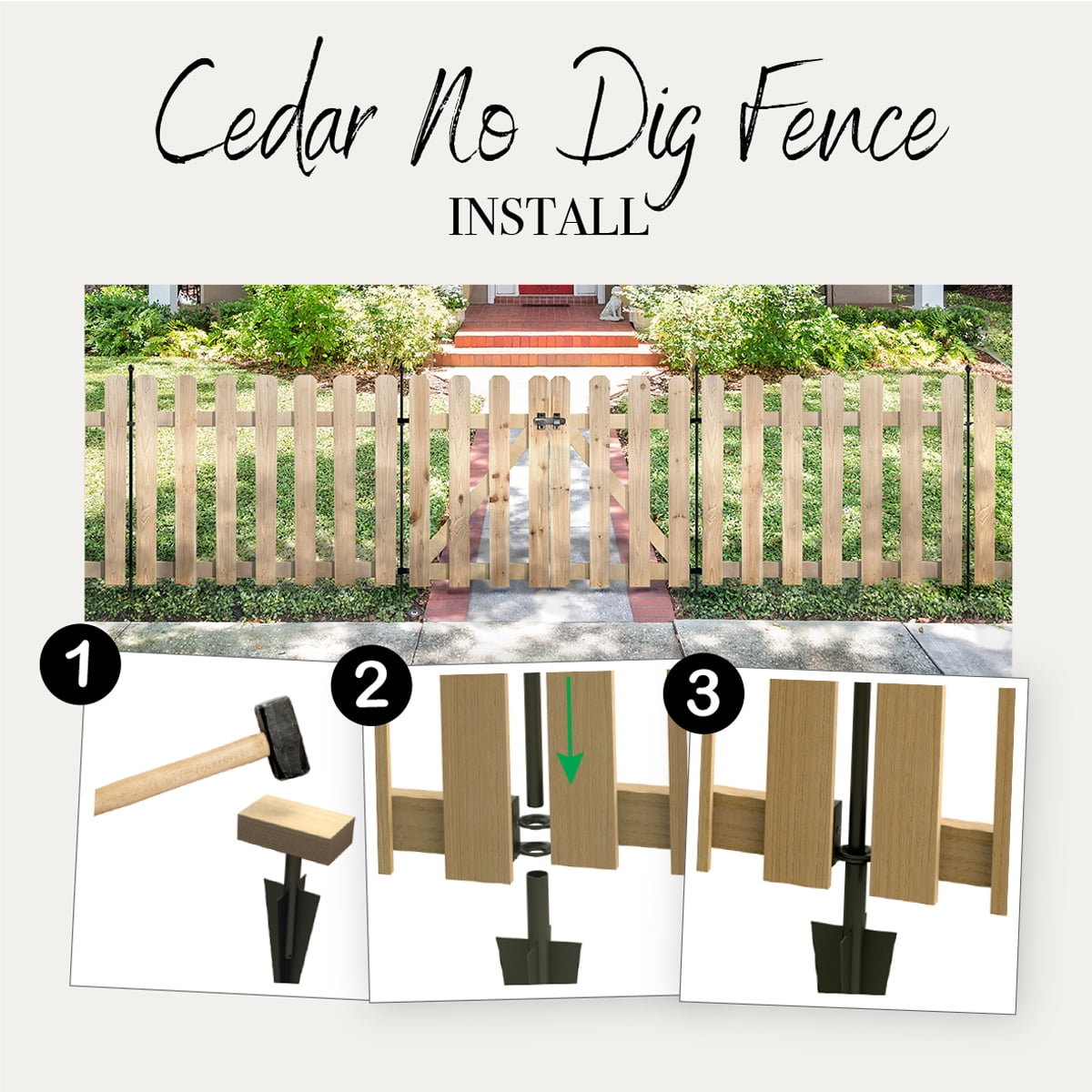 Yardlink Cedar Wood Fence Panel, 34 inch H x 47 inch W