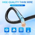 thumbnail image 3 of Cable MEIHUIJI 14 AWG THHN 15 m 600 V negro con aislamiento de nylon y PVC, 3 of 7