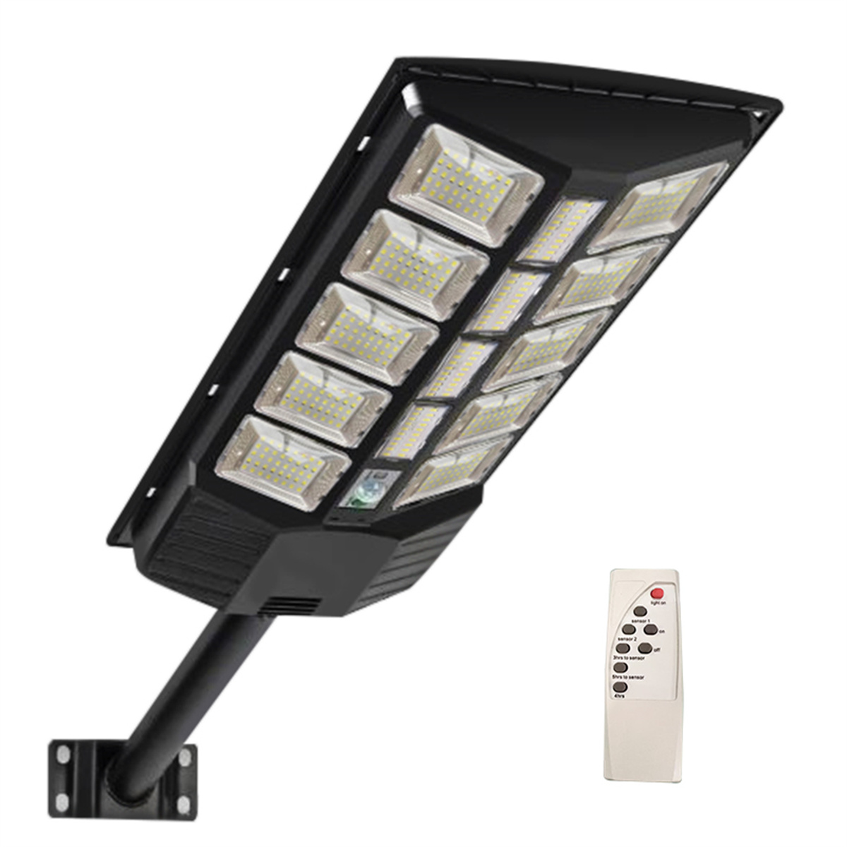 Solar Street Light 4800W Super Bright Solar Outdoor Lights Waterproof, LED Motion Sensor Street Lights, Solar Parking Lot Lights for Yard, Piazza
