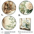thumbnail image 3 of Designart "Antique Floral Window Charm in White and Green" Farm Wall Art - Country White Farm Windows Living Room Canvas Art, 3 of 6
