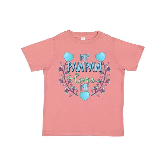 Inktastic My Pawpaw Loves Me with Flowers and Hearts Boys or Girls Toddler T-Shirt