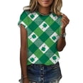 thumbnail image 2 of QIPOPIQ T-Shirts à Manches Courtes pour Femmes Col Rond St. Patrick's Day T-Shirts Vert Trèfle T-Shirt St Patricks Day T-Shirts Imprimés Tuniques Hauts T-Shirts Graphiques Offres, 2 of 6