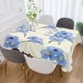 thumbnail image 6 of 54x54 Inch Tablecloth Polyester Square Tablecloth for Home Kitchen Dinner Decor Blue Flower Seamless, 6 of 9