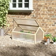 thumbnail image 2 of Outsunny Wooden Cold Frame Greenhouse, Natural Wood, 2 of 10