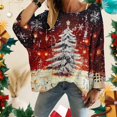 thumbnail image 1 of Chandails d'Hiver Grande Taille pour Femmes Chandails de Noël pour Femmes 2025 Col Rond Hiver Vacances Mignons Pulls Rouge Brique TG, 1 of 4