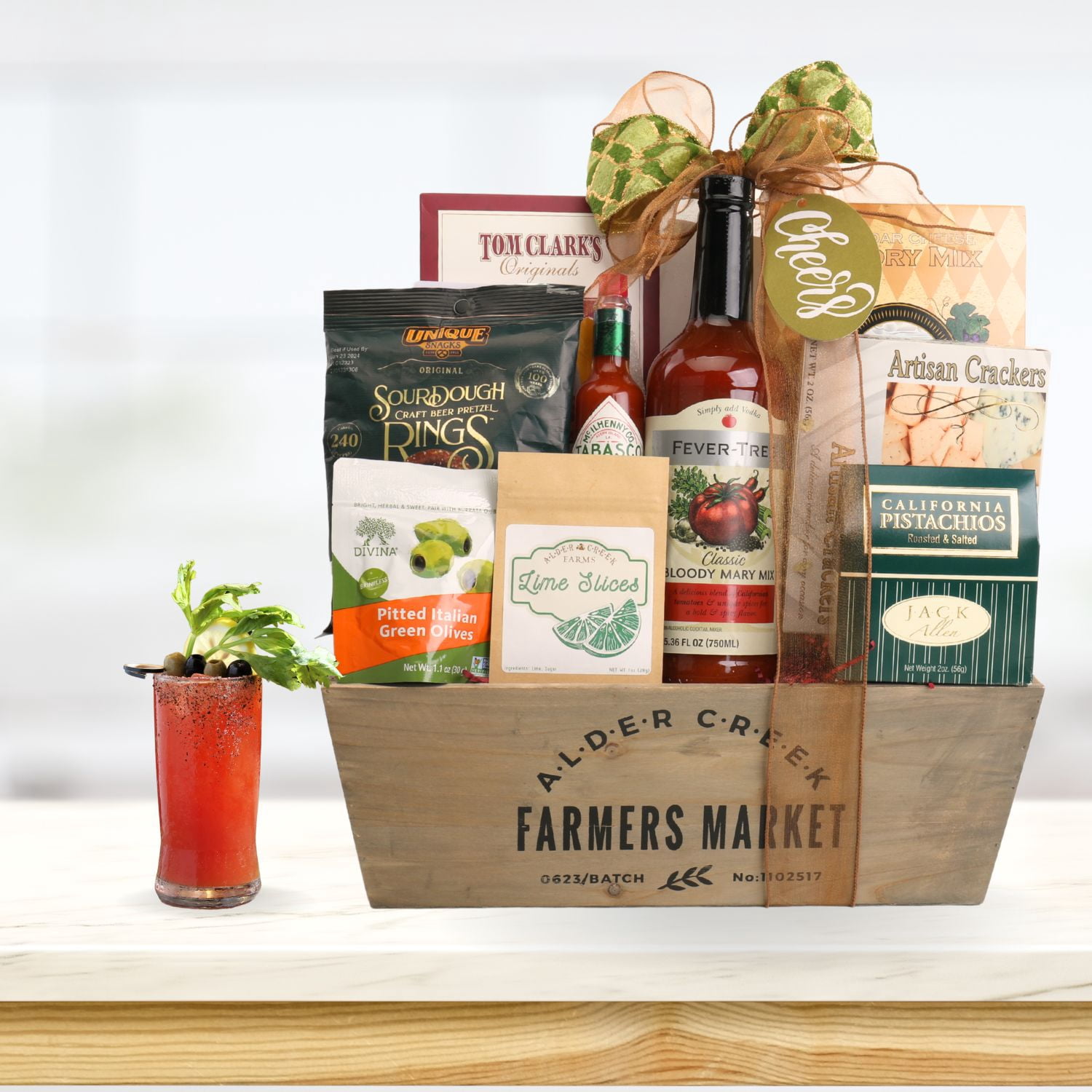 Alder Creek Gift Baskets Farmers Market Bloody Mary Gift ( 9 Pieces)