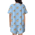 thumbnail image 3 of Bixox Women's Corgi Dog Printed Pajama Set 2 Piece Lounge Set Top and Shorts Soft Pajamas, Shorts with Pockets, 3 of 7