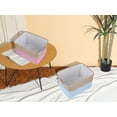 thumbnail image 6 of Unique Bargains Fabric Storage Bin with Handles 3 Pcs Pink 15*11*9.4in, 6 of 6