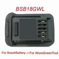 thumbnail image 2 of Adapter Converter For Bos*ch 18V BAT609 Battery use For Worx-20v Green power tools, 2 of 3